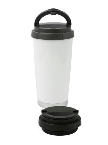 EMS TRAVEL MUG New with tag Plastic with lid 16 OZ Insulated