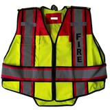 FIRE NINJA 6 POINT BREAK AWAY ULTRABRIGHT RED-FIRE PUBLIC SAFETY VEST