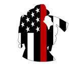 Thin Red Line Firefighter Sticker (Free Shipping!)