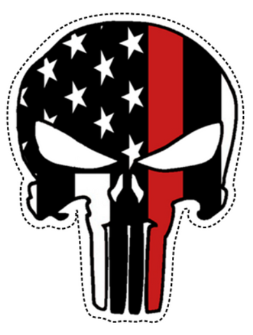 Thin Red Line Punisher Sticker (Free Shipping!)