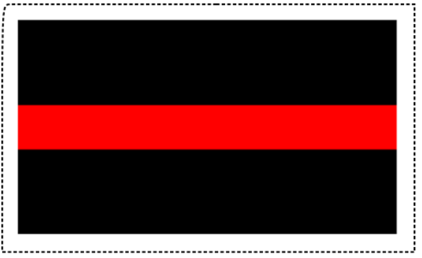 Thin Red Line Sticker (Free Shipping!)