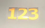 Reflective Number Stickers - RED (Free Shipping!)